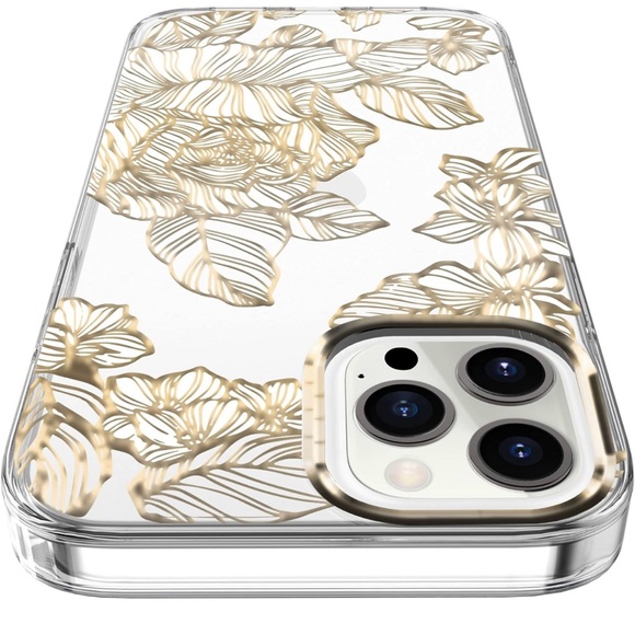 Compatible with iPhone 13 Pro Max Case,Clear Case with Flowers,for Girly Women - Picture 2 of 11